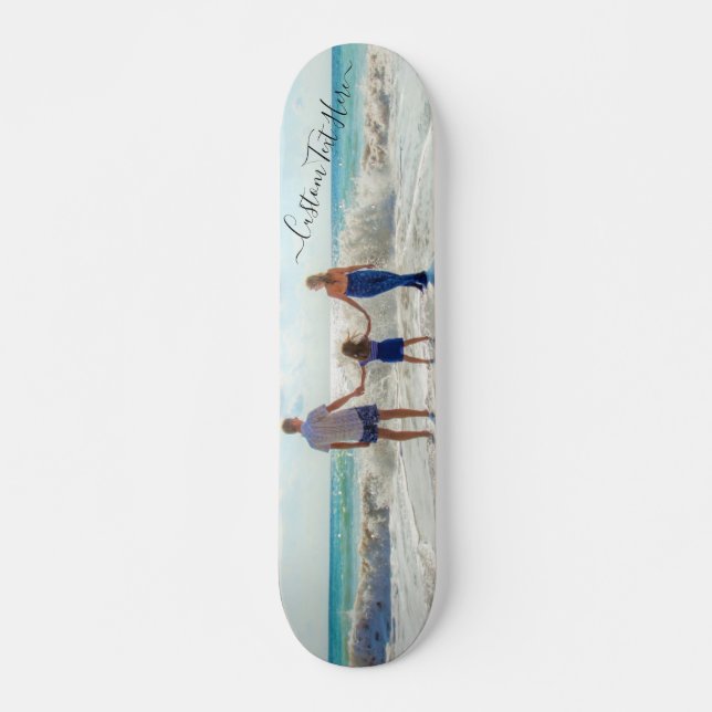 Custom Photo and Text Your Own Design Personalized Skateboard (Front)