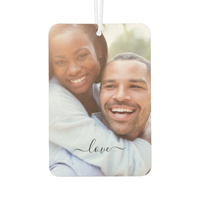 Custom Photo and Text Your Own Design - Romantic Air Freshener (Back)