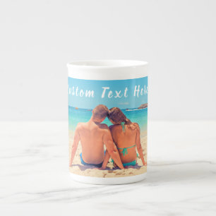 Custom Photo and Text - Your Own Design - Romantic Bone China Mug
