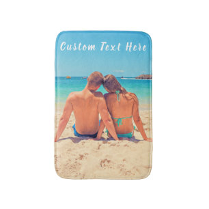 Custom Photo and Text - Your Own Design - Special  Bath Mat