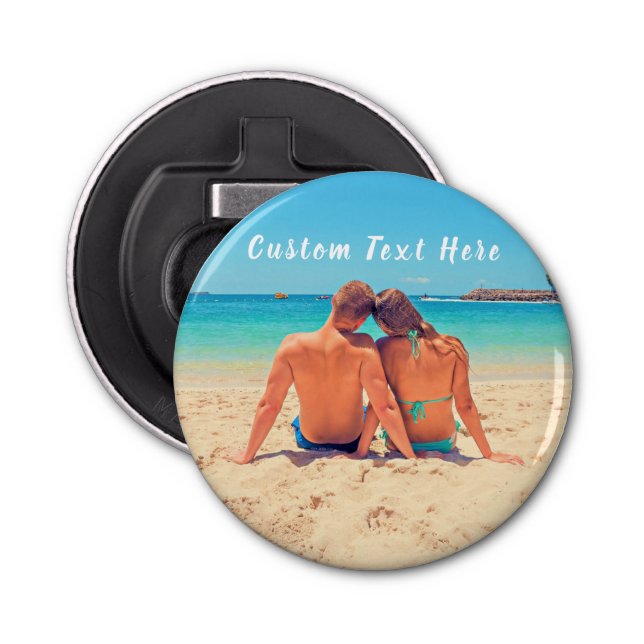 Custom Photo and Text - Your Own Design - Special  Bottle Opener (Front)