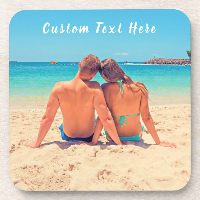 Custom Photo and Text - Your Own Design - Special  Coaster (Front)
