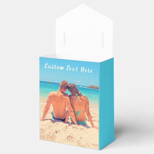 Custom Photo and Text - Your Own Design - Special  Favor Box (Opened)