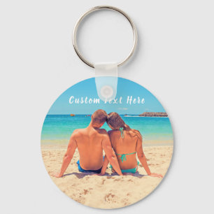 Custom Photo and Text - Your Own Design - Special  Keychain