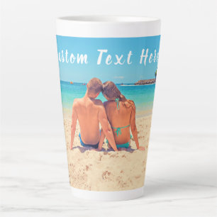 Custom Photo and Text - Your Own Design - Special  Latte Mug