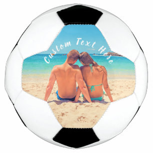 Custom Photo and Text - Your Own Design - Special Soccer Ball