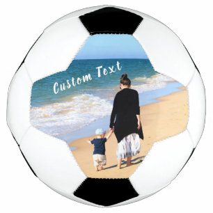 Custom Photo and Text - Your Own Design - With MOM Soccer Ball