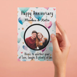 Custom Photo Anniversary Postcard