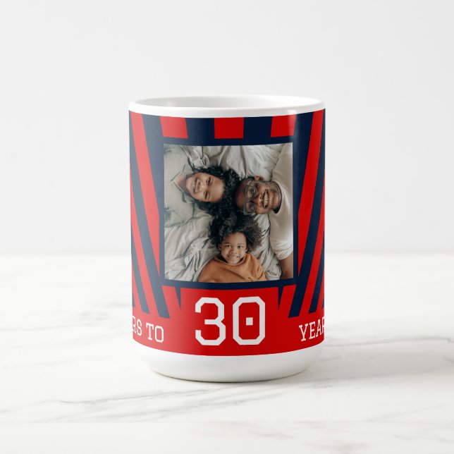 Custom photo, ANY AGE Cheers Birthday Mug (Center)