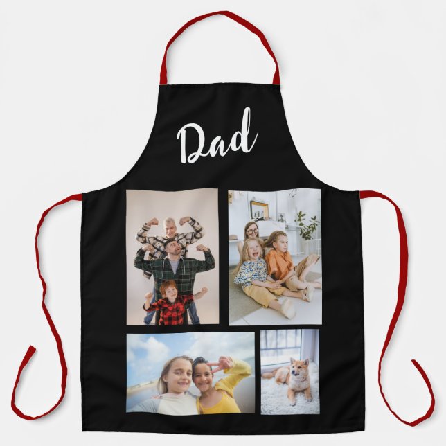 Custom Photo Apron For Grandparent Dad Mom Gift (Front)