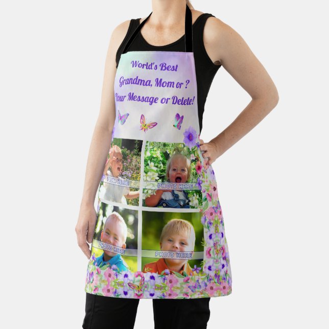 Custom Photo Aprons, Personalised for Mom,  Apron (Insitu)