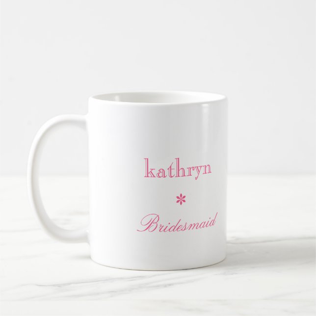 Custom photo argyle preppy bridesmaid coffee mug (Left)