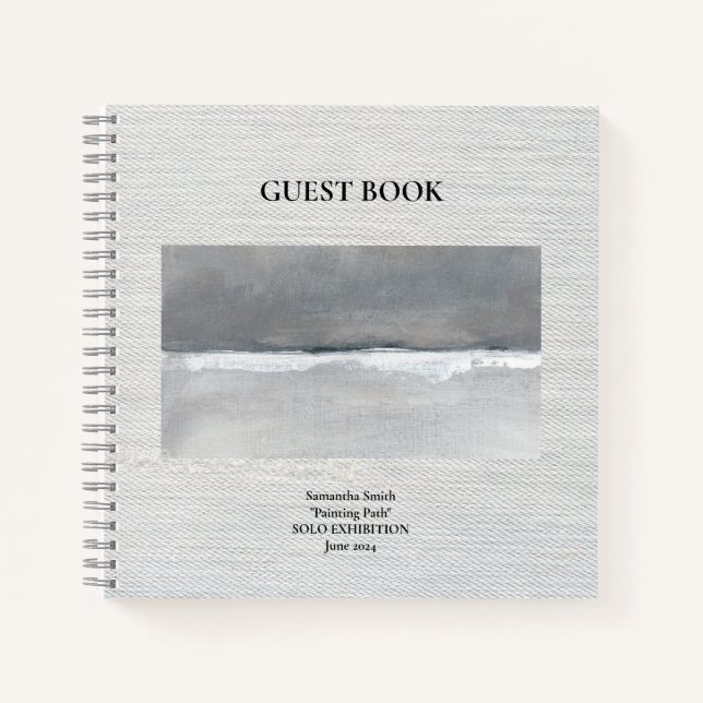 Custom Photo Art Show Exhibition Guest Book  (Front)