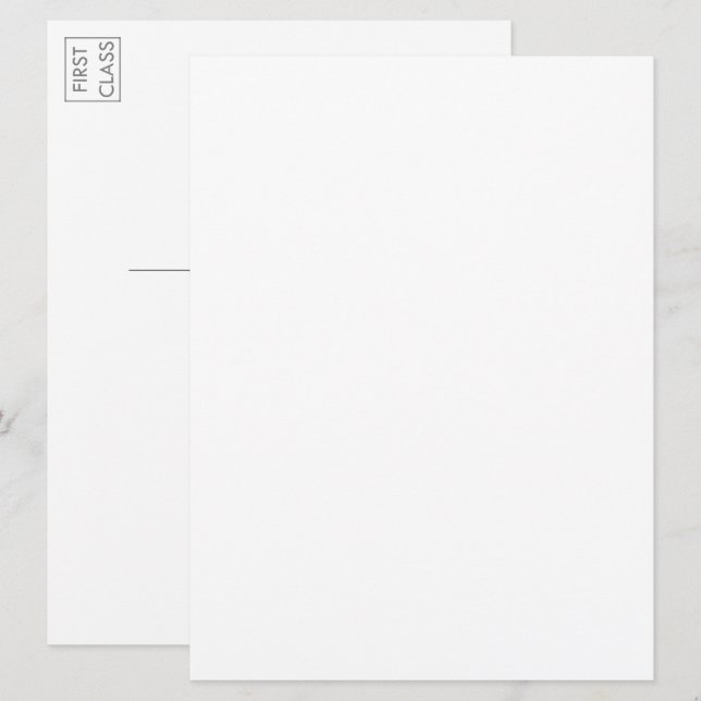 Custom Photo Artwork Typography Large Postcard (Front/Back)