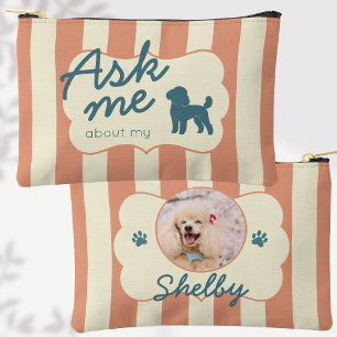 Custom Photo Ask Me About My Dog Poodle Accessory Pouch