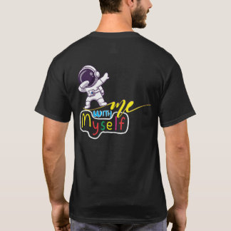 Custom Photo Astronaut With Me Myself Funn T-Shirt