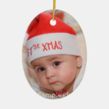 Custom Photo Baby 1st Christmas