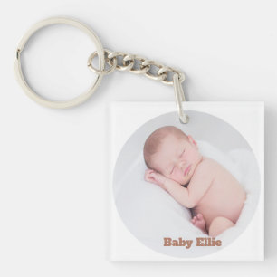 Custom Photo Baby Ellie Keychain