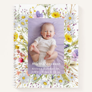 Custom Photo Baby Name Template Personalized  Notebook
