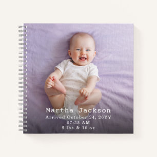 Custom Photo Baby Name Template Personalized  Notebook