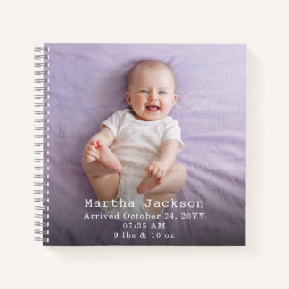 Custom Photo Baby Name Template Personalized  Notebook