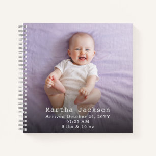 Custom Photo Baby Name Template Personalized Notebook