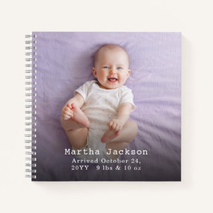 Custom Photo Baby Name Template Personalized  Notebook