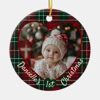 Custom Photo Baby’s First  Ceramic Ornament