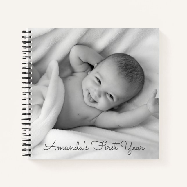 Custom Photo Baby's First Year Journal (Front)