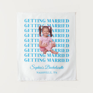 Custom Photo Bachelorette Party Bridal Shower Bach Tapestry