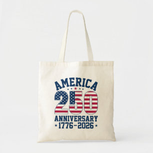 Custom Photo (Back) Bold Simple America 250 Years Tote Bag