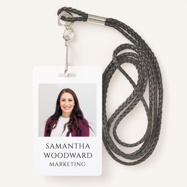 Custom Photo Badge (Front with Lanyard)