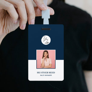 Custom Photo Badge, Bar Code, Logo, Name Badge