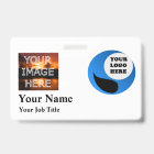 Custom Photo Badge Name Tag Template