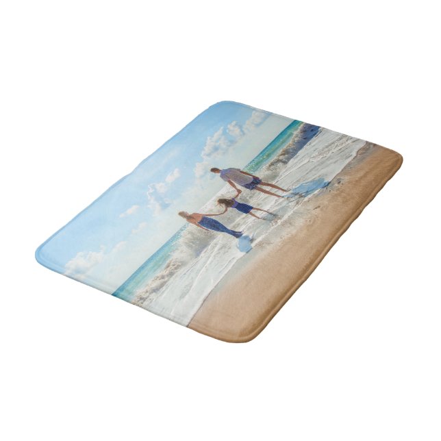 Custom Photo Bath Mat Your Own Design (Angled)