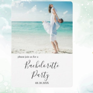 Custom Photo Beach Bachelorette Party Invitation