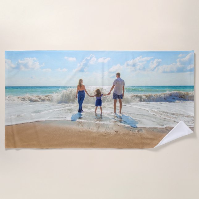 Custom Photo Beach Towel with Your Favourite Photo (Front)