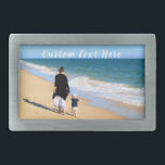 Custom Photo Belt Buckle Your Photos and Text<br><div class="desc">Custom Photo and Text Belt Buckle - Your Own Design - Special - Personalized Family / Friends or Personal Belt Buckles Gift - Add Your Text and Photo - Resize and move or remove and add elements / image with Customization tool. Choose / add your favourite font / text colour...</div>