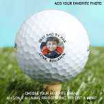 Custom Photo Best Dad By Par Black White Golf Balls<br><div class="desc">Best Dad By Par... Two of your favourite things , golf and your kid ! Surprise the Dad and Golf Lover with these super cute photo custom golf balls and matching golf accessories. Now he can take his kid with him as he play's 18 holes . Customize these golf balls...</div>