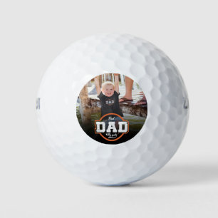 Custom Photo Best Dad by Par Golf Balls