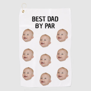 Custom Photo Best Dad By Par Personalized Baby Golf Towel