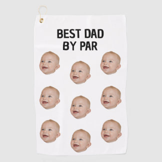 Custom Photo Best Dad By Par Personalized Baby Golf Towel