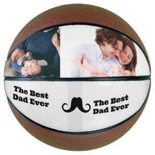 Custom photo best dad ever basketball