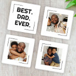 Custom Photo Best Dad Ever Coaster Set<br><div class="desc">Easy Personalize Your Own Unique acrylic coaster set from Ricaso - add your own photos or art and text to this great set - makes a wonderful unique keepsake or gift idea - best dad ever.</div>