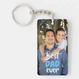 Custom Photo. Best DAD ever. Keychain