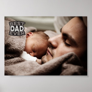 Custom Photo Best Dad Ever Poster