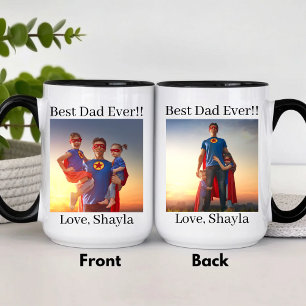 Custom Photo Best Dad Ever Superhero Father's Day  Mug