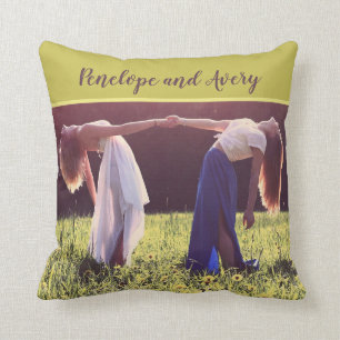 Custom Photo Best Friends Forever Throw Pillow