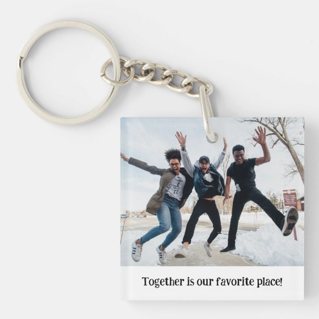 Custom Photo Best Friends Keychain (Front)