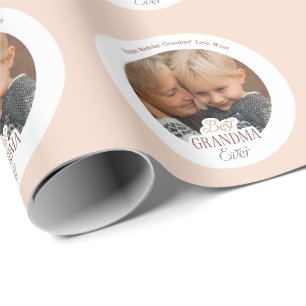 Custom Photo Best Grandma Ever Wrapping Paper